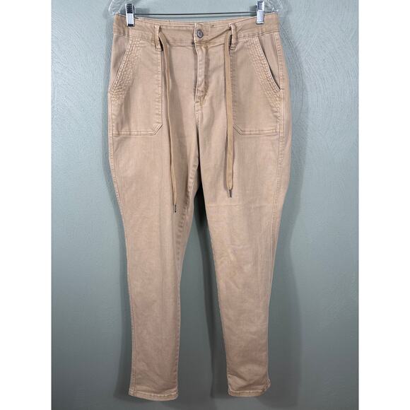 Judy Blue Pants Trousers Joggers Womens Size 11/30 Khaki Drawstring Garment Dyed - Picture 10 of 12